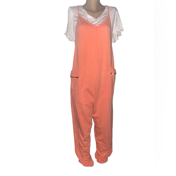 Ces Femme Pants - Stylish Coral Overalls